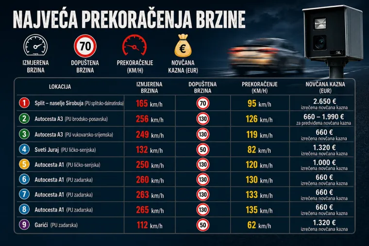 Hrvati su lani platili 65 milijuna eura kazni! Provjerili smo gdje vas snimaju i ima li smisla