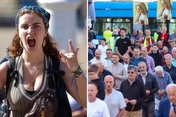 Molitelji opet na Trgu: Nakon krunice ovoga puta je uslijedila i procesija, a s druge strane kontraprosvjed