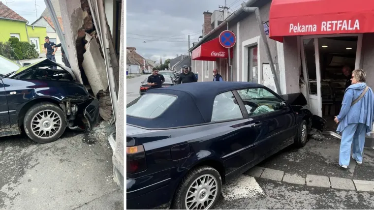 Punom brzinom se autom zabio u pekarnicu u Osijeku: 'Bio je pijan, nije mogao ni pričati'
