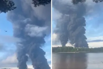 &Scaron;ire se dramatične snimke iz Rusije: Plameni jezici gutaju tvornicu ključnu za proizvodnju streljiva