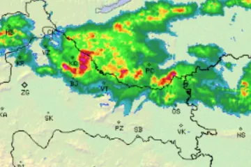 Nevrijeme pogodilo sjever Hrvatske: Lokalne oluje s tučom zahvatile i susjednu zemlju