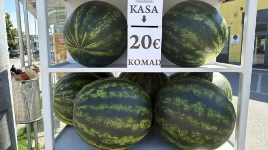 Velika prevara? U osječkom 'lubenicomatu' prodaje se voće iz Metkovića, a ono jo&scaron; nije ni ubrano