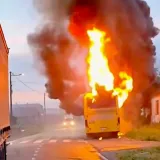 Užasne scene kraj Bjelovara: U zapaljenom autobusu jo&scaron; je bio vozač