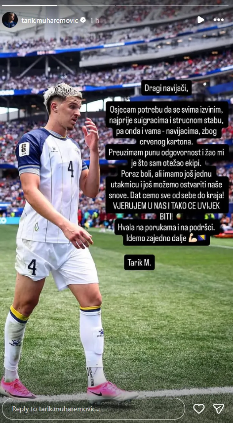 Bosanski tragičar se oglasio nakon crvenog kartona i podijelio navijače