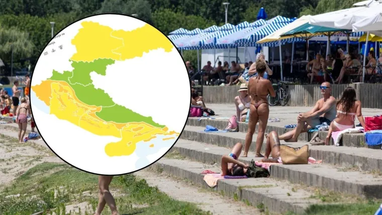 Prži i dalje, u tri regije upaljen narančasti alarm! Evo gdje su mogući pljuskovi s grmljavinom