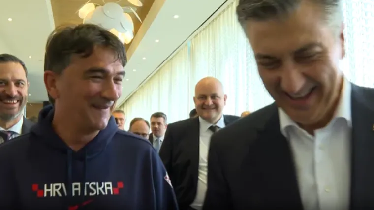 Plenković stigao kod Dalića pa nasmijao sve okupljene: Pazite &scaron;to je rekao