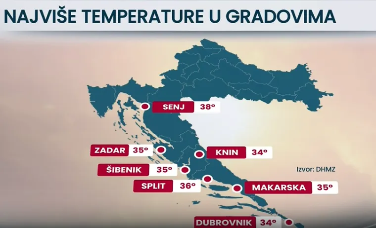 Hrvatska u crvenom: Zbog toplinskog vala dizali helikoptere, pazite koja će biti temperatura po noći!