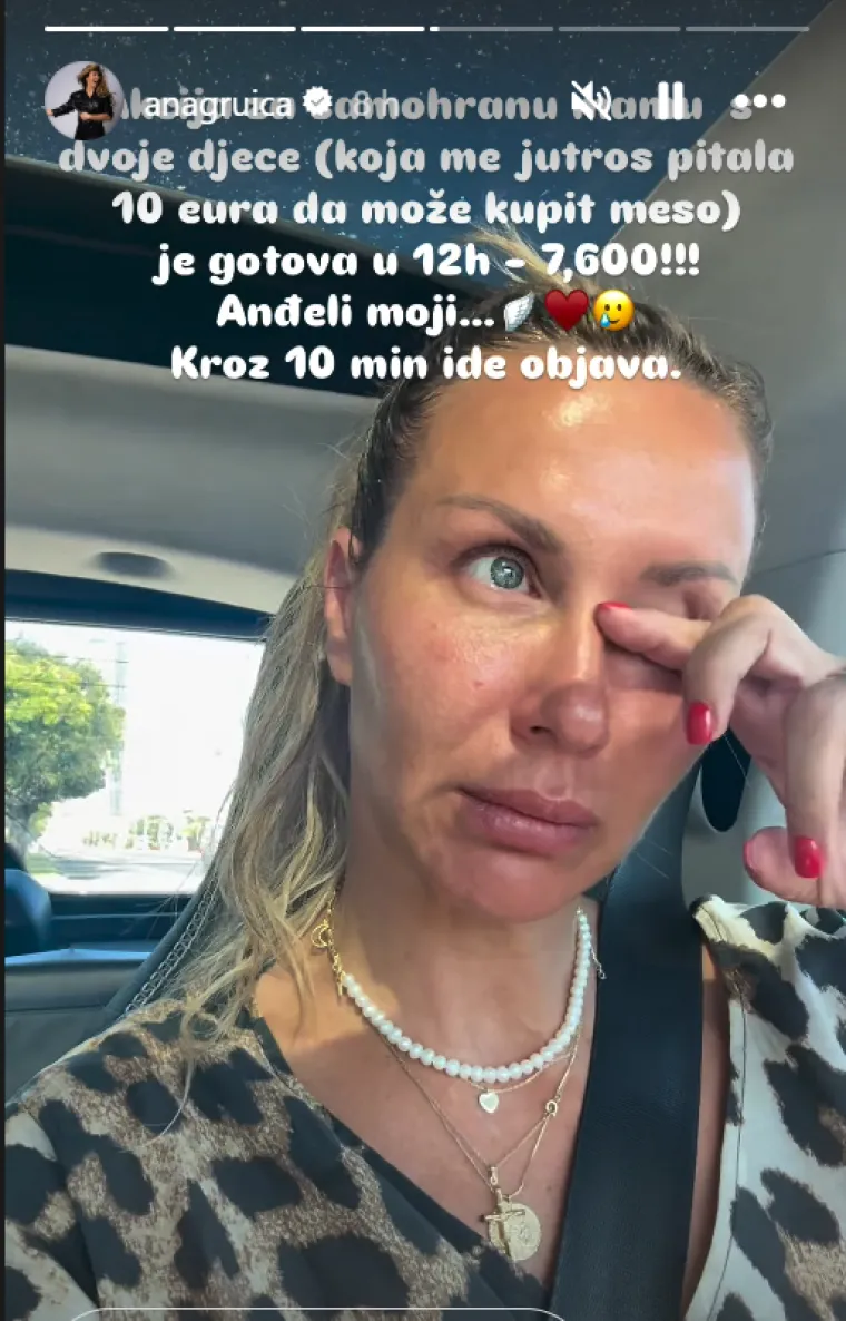 Ana Gruica Ugle&scaron;ić javila se sva u suzama: 'Samohrana majka jutros me pitala 10 eura za meso'