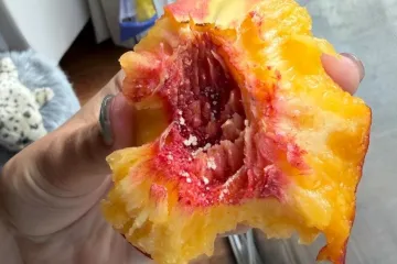 Naletjela je na nekakve bijele grudice u breskvi i zapitala se je li bilo pametno to pojesti