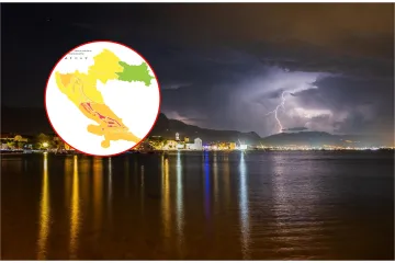 Upaljen crveni meteoalarm za hrvatsku regiju: Stiže grmljavinsko nevrijeme s tučom
