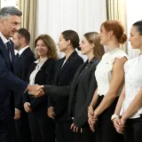Plenković primio sjajne plivače: Pogledajte scene iz Banskih dvora