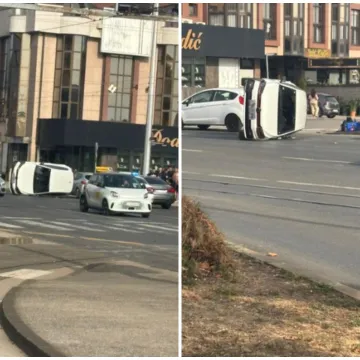 Sudar u Dubravi: Auto zavr&scaron;io na boku, policija na terenu, imamo detalje