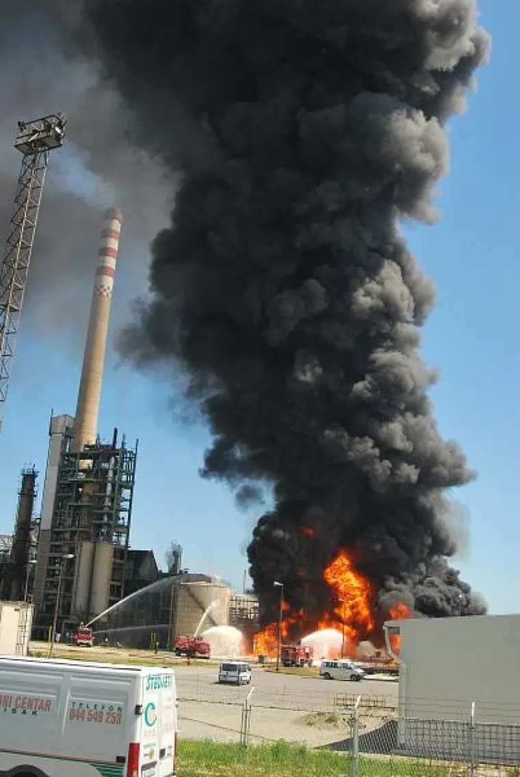 Sisačka rafinerija, požar Sisačka rafinerija,