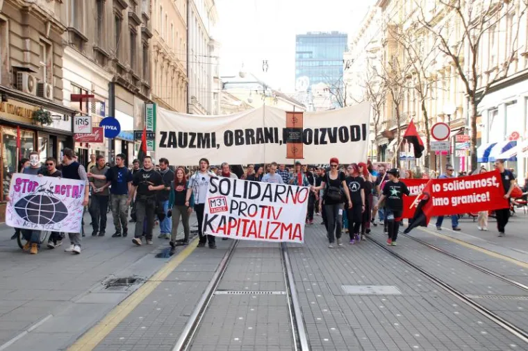 Hrvati prosvjedovali protiv kapitalizma