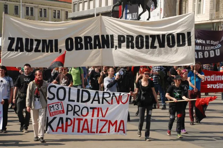 Hrvati prosvjedovali protiv kapitalizma