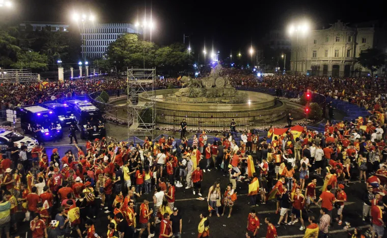Legendarna Plaza de Cibeles ponovno je bila središnje mjesto porslave u Madridu.