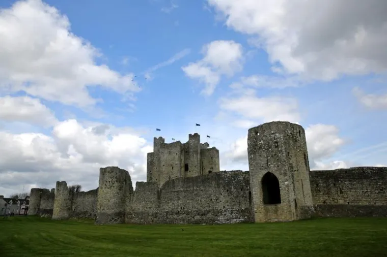 Irska, Trim - Srednjovjekovni dvorac Ross u gradu Trimu nedaleko od Dublina cija je unutrasnjost prekrivena mahovinom.