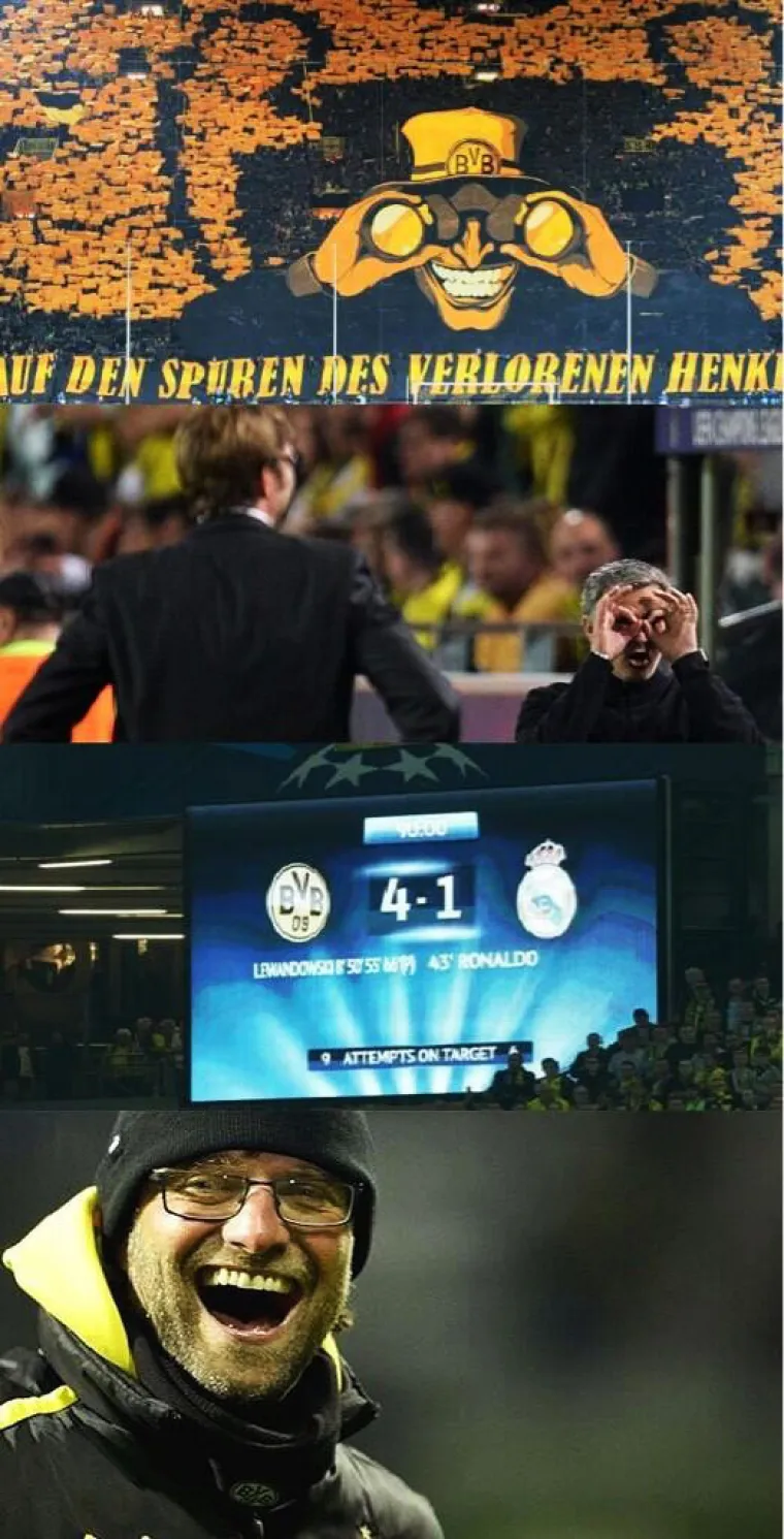 Nakon te&scaron;kog poraza u Dortmundu od Borussije (1:4), nogometa&scaron;i Reala i njihov trener Jose Mourinho postali su predmet zezancije na dru&scaron;tvenim mrežama.