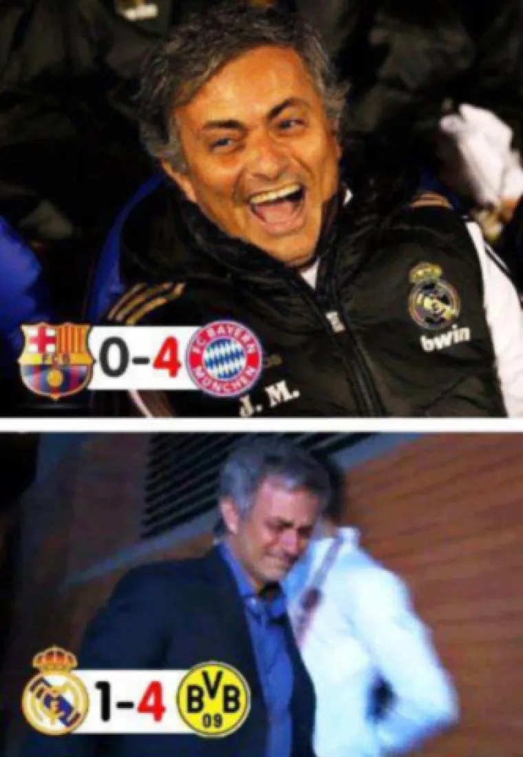 Nakon te&scaron;kog poraza u Dortmundu od Borussije (1:4), nogometa&scaron;i Reala i njihov trener Jose Mourinho postali su predmet zezancije na dru&scaron;tvenim mrežama.