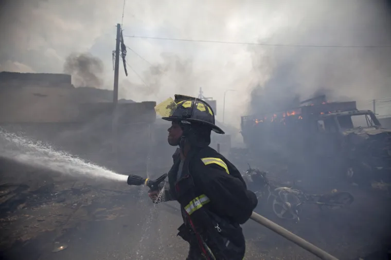 Snimke požara i &scaron;to je ostalo nakon požara koji se dogodio u Port-au-Prince na Haitiu