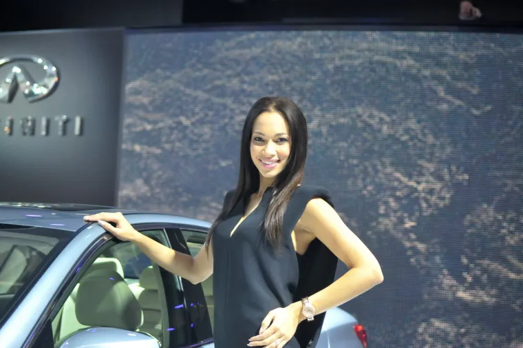 Atraktivne hostese mamile poglede fanova