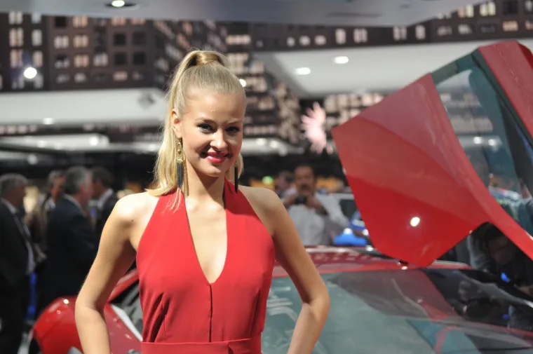 Atraktivne hostese mamile poglede fanova