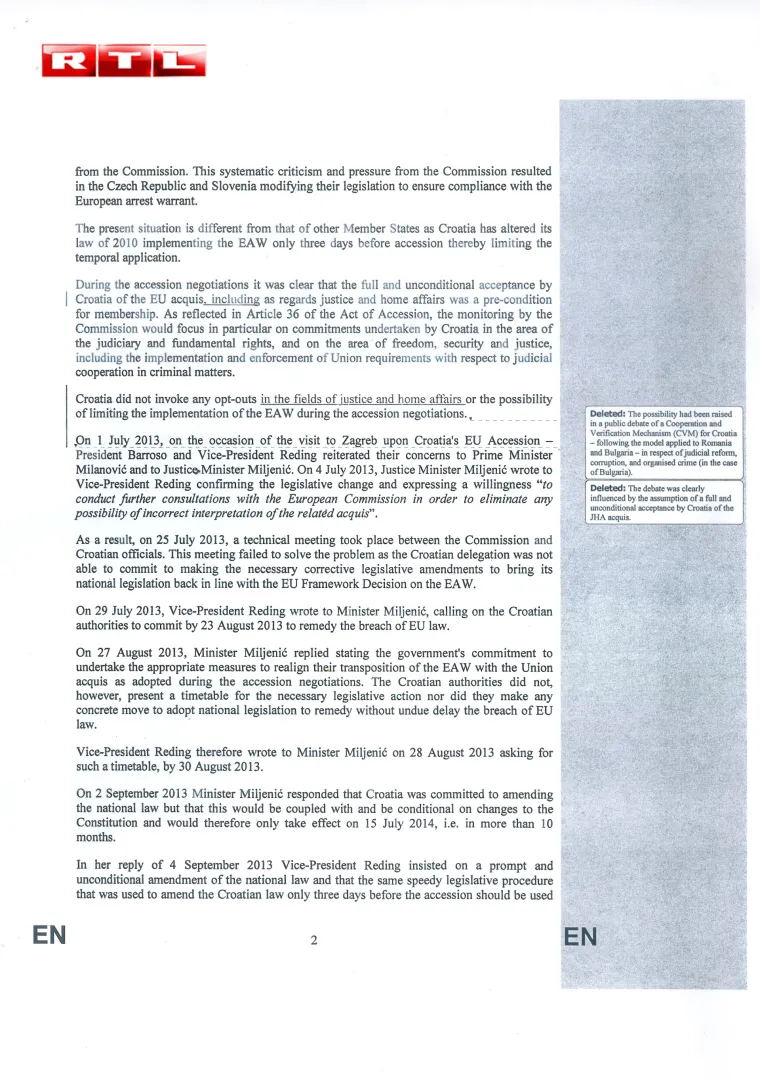 RTL ekskluzivno donosi dokumente o pokretanju sankcija Hrvatskoj!