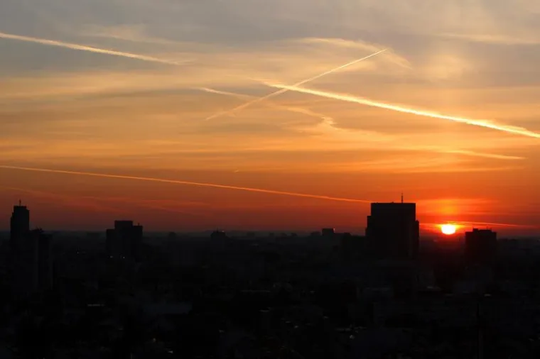 Prekrasno prvo proljetno svitanje u Zagrebu