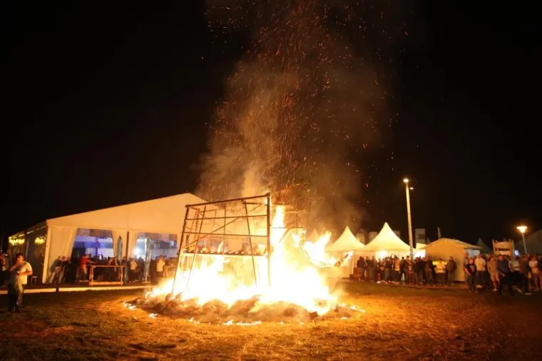 Vandali zapalili slamnatog mamuta na Bundekfestu
