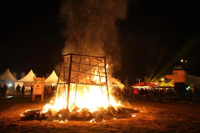 Vandali zapalili slamnatog mamuta na Bundekfestu