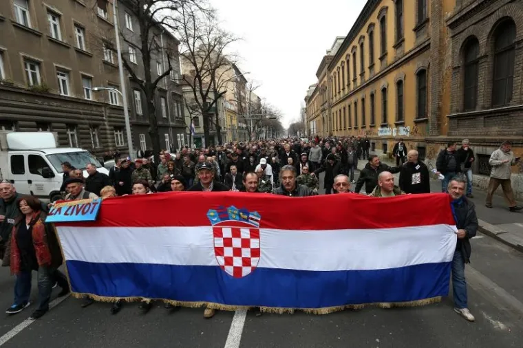 Branitelji organizirali skup podr&scaron;ke kao odgovor na prosvjed Occupy Croatie
