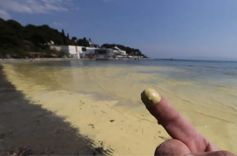 Pelud borova obojala najpoznatiju splitsku plažu