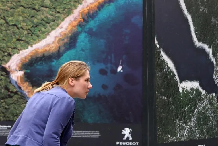 25.05.2015., Cakovec - Na Franjevackom trgu postavljena je izlozba fotografija National Geographica na temu Hrvatska iz zraka. Photo: Vjeran Zganec Rogulja/PIXSELL