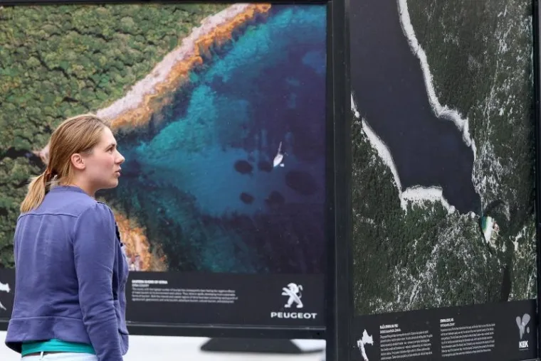 25.05.2015., Cakovec - Na Franjevackom trgu postavljena je izlozba fotografija National Geographica na temu Hrvatska iz zraka. Photo: Vjeran Zganec Rogulja/PIXSELL