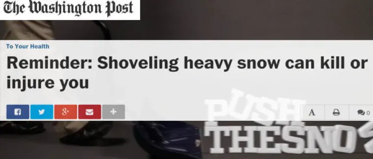 Čišćenje snijega vas može ubiti