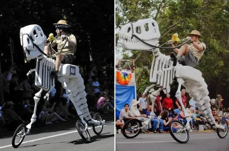 Jedan inženjer u Portlandu u Oregonu kreirao je vrlo impresivan bicikl u obliku kostura Tyrannosaurusa Rexa.
