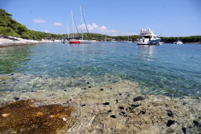 Palmižana, Pakleni otoci. 
Nalazi se na otočiću Klement koji pripada Paklenim otocima blizu Hvara. Ova plaža jako je popularna među mlađom populacijom.