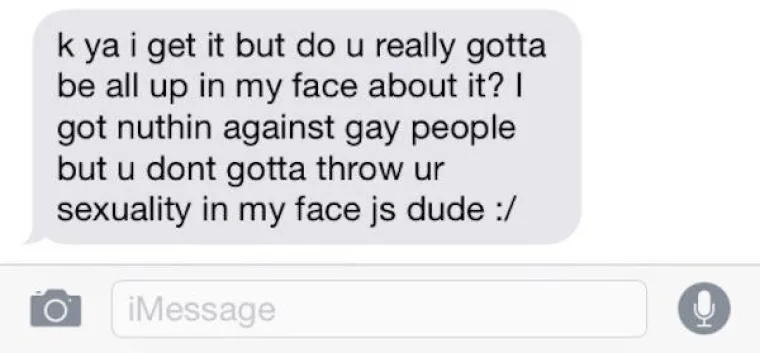 Na što je manijak odgovorio da ne treba drugim ljudima nabijati na nos svoju seksualnu orijentaciju.