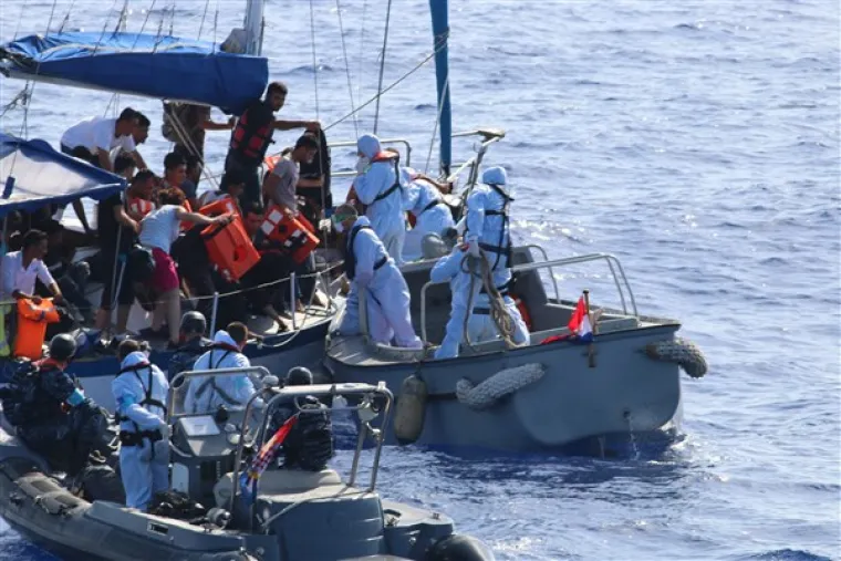 Posada broda "Andrija Mohorovičić" Hrvatske ratne mornarice u nedjelju 2. kolovoza u Mediteranu je spasila 37 migranata