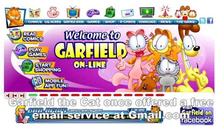 Garfield je nekada nudio besplatni Gmail.