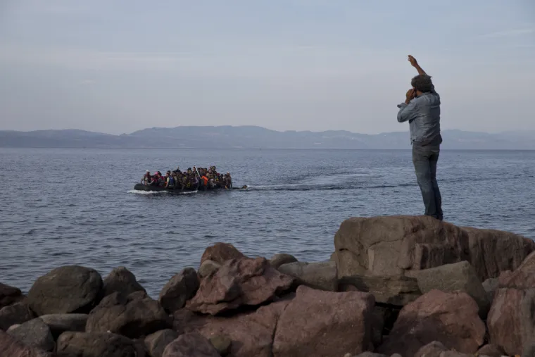Iskrcavanje izbjeglica na obalu Lesbosa