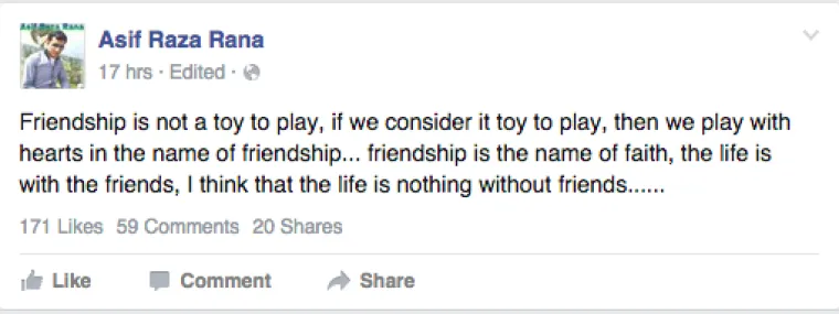 Naglasio je kako prijateljstvo nije igračka i da se sa srcima prijatelja ne igra.