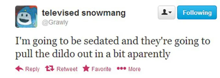 Internet je obavijestio i o tome da će ga uspavati kako bi mu izvadili vibrator.