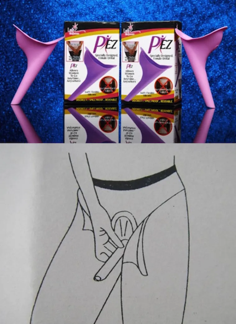 Cijev za uriniranje. Recenzija: "Ne mogu vjerovati da stvarno ne kapa! No, nemojte pi&scaron;kiti po betonu, mogle biste si upropastiti cipele. Također, da me netko vidi iz daleka, nema veze jer sigurno ne bi posumnjali da žena može pi&scaron;kiti stojećki"