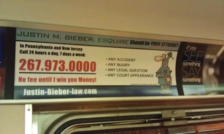 Odvjetnik koji se zove Justin Bieber.