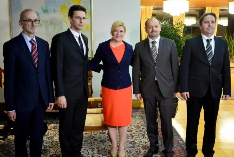 Iz Mosta na konzultacije su stigli Božo Petrov, Ivan Lovrinović, Stipe Petrina i Robert Podolnjak.