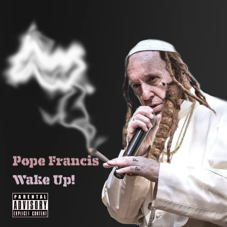 Papa Franjo drži mikrofon kao reper pa je dobio i takav tretman