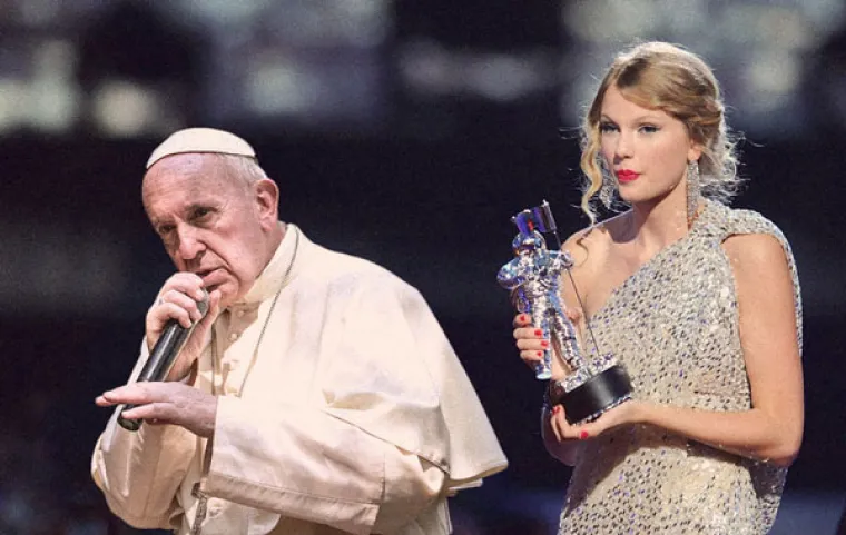 Papa Franjo drži mikrofon kao reper pa je dobio i takav tretman