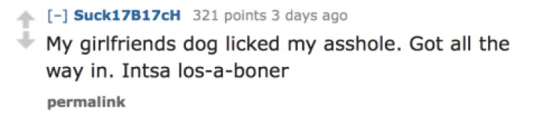 Pas moje cure polizao mi je čmar. Skroz je u&scaron;ao. Odmah sam izgubio erekciju.