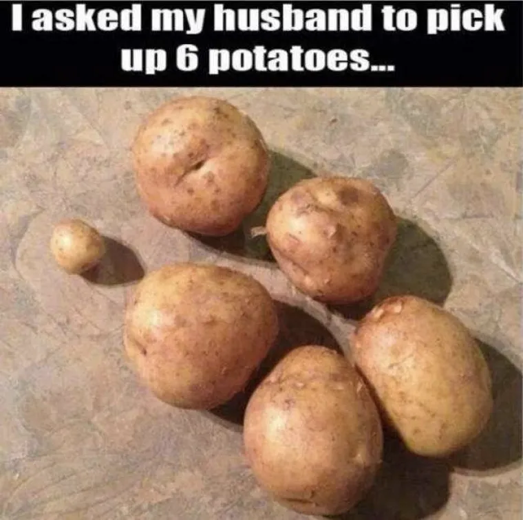 Tražila je supruga &scaron;est krumpira.